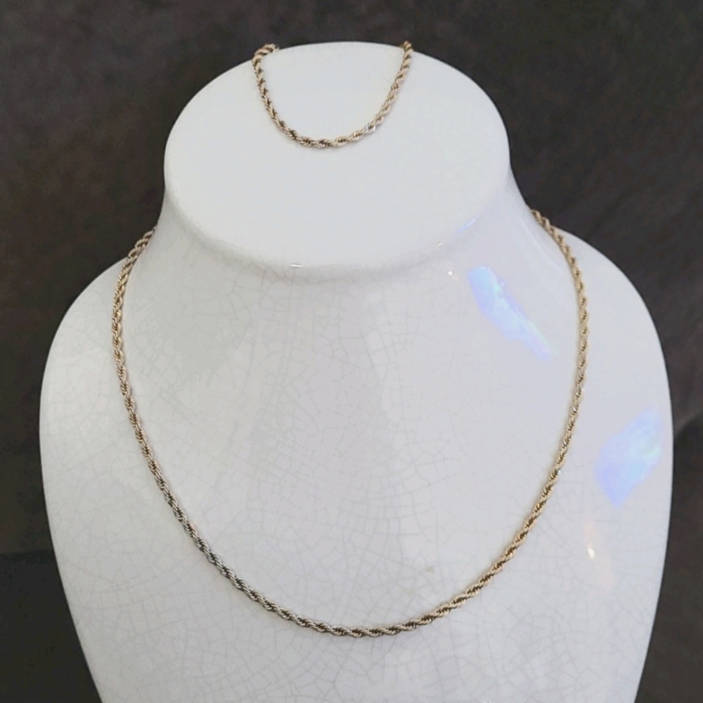 18k gp Gold Necklace & Bracelet